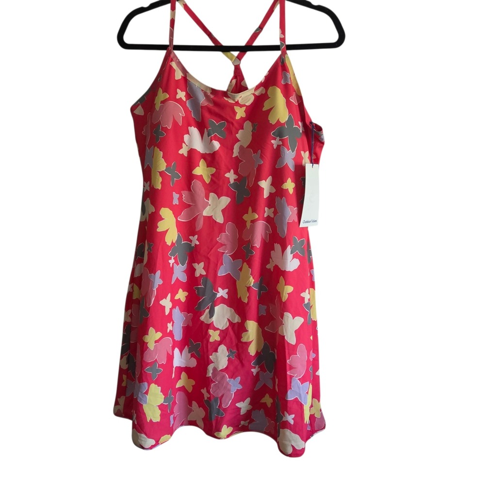 Outdoor Voices Dress Romper XL Butterfly Floral Mini Athleticwear